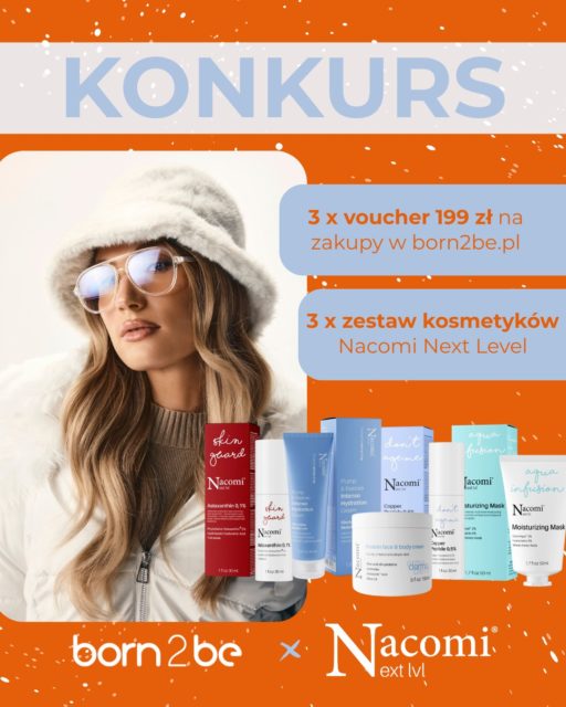 ⭐ KONKURS: WEJDŹ NA SWÓJ NEXT LEVEL! ✨Razem z @nacomi_next_level_pl i @born2be_pl przygotowaliśmy dla Was konkurs, w którym możecie wygrać 3 x zestawy kosmetyków o wartości 200 zł oraz 3 x voucher na zakupy o wartości 199 zł👗👟!Aby wziąć udział:
⭐Będzie nam miło, jeśli polubisz ten post🤝
⭐Odpowiedz w komentarzu na pytanie: 👉 Co sprawia, że czujesz się wyjątkowo każdego dnia? ✨
⭐ Konkurs jest dla obserwatorów @born2be_pl oraz @nacomi_next_level_pl3 najbardziej kreatywne odpowiedzi nagrodzimy, a zwycięzców ogłosimy w komentarzu konkursowym w dniu 🎁💥🔔Na odpowiedzi czekamy do 18.01 do końca dnia.
3 najbardziej kreatywne odpowiedzi wybierze nasz #born2beteam w dniu 19.01, a zwycięzców ogłosimy w komentarzu konkursowym po godz.15.00.***Organizator oświadcza, że Konkurs nie jest w żaden sposób sponsorowany, popierany, zarządzany ani powiązany z podmiotami będącymi właścicielami serwisu Instagram. Organizator zobowiązany jest zwolnić właściciela serwisu Instagram z wszelkiej odpowiedzialności związanej z niniejszymi konkursami, w tym w szczególności z jakiejkolwiek odpowiedzialności względem jego Uczestników.