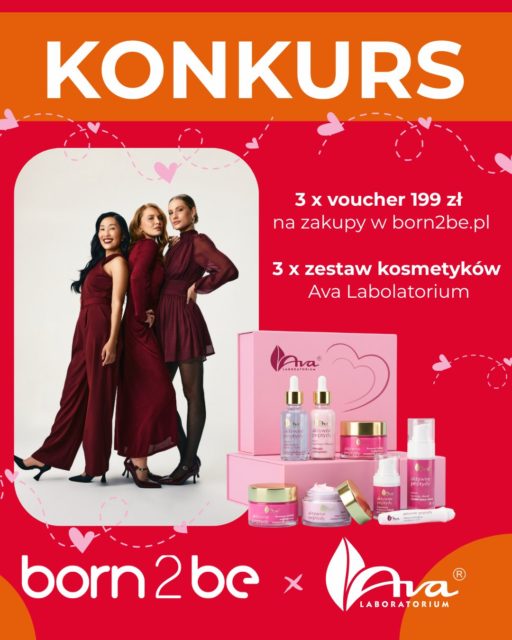 💖 Walentynki już niedługo, więc z tej okazji mamy dla Was konkurs 💖@ava_laboratorium x @born2be_pl
Wygraj zestaw kosmetyków Ava + voucher 199 zł na zakupy born2be.pl! ✨
Aby wziąć udział:
1️⃣ Obserwuj profile @ava_laboratorium i @born2be_pl
2️⃣ Będzie nam miło, jeśli polubisz ten post❤️
3️⃣ W komentarzu napisz, kogo obdarował(a)byś walentynkową paczką pełną kosmetyków i dlaczego 🎁
Konkurs trwa do 25.01 do końca dnia, 3 najbardziej kreatywne odpowiedzi wybierze nasz #born2beteam. Zwycięzców ogłosimy 26.01 po godz. 15.00 w komentarzu pod tym postem!
Ilość komentarzy jest nieograniczona.Powodzenia! 💘