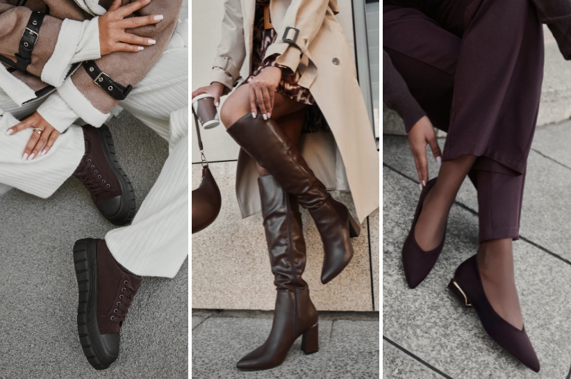 Stylizacje z brązowymi butami damskimi. Postaw na klasykę!