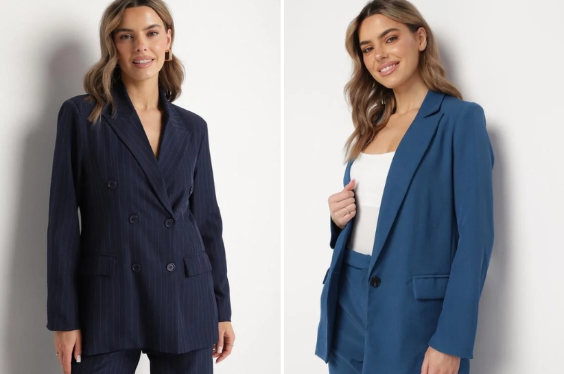Stylizacje z damską granatową marynarką. Kwintesencja kobiecej elegancji