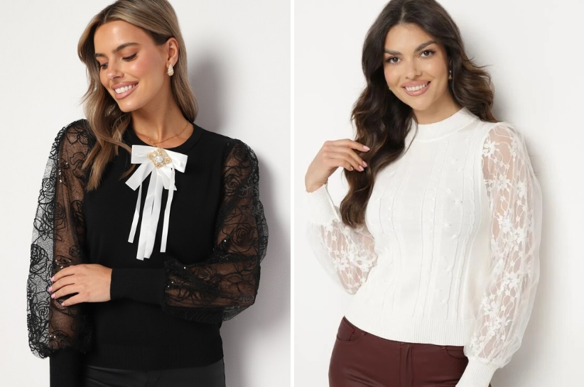 Sweter z koronką – stwórz romantyczną stylizację na chłodne dni!