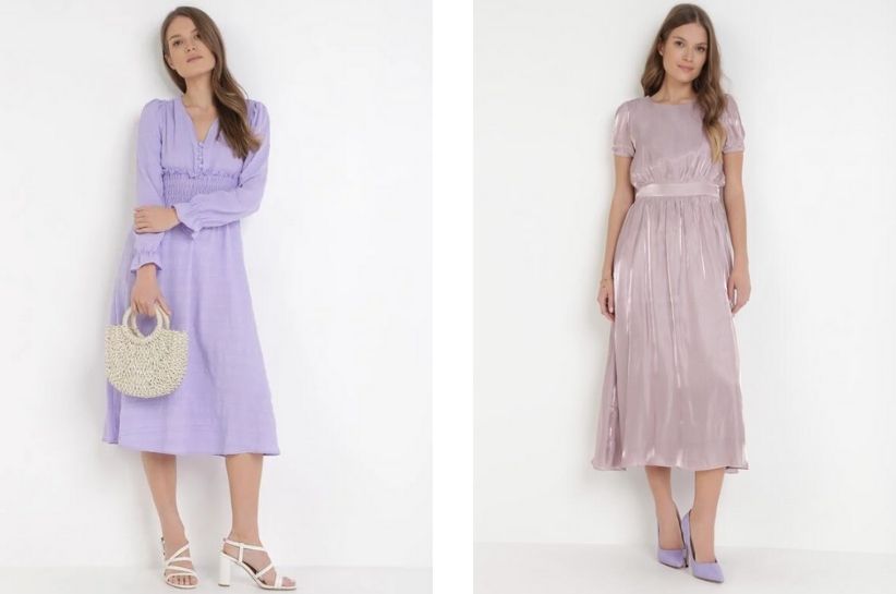 Najmodniejsze stylizacje z liliową sukienką. Sprawdź, jak nosimy ją w tym sezonie!