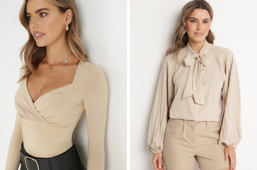 Stylizacje z beżową bluzką. Dowiedz się, jak ją modnie nosić!