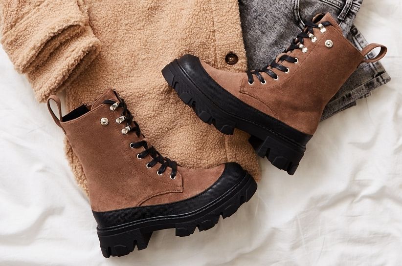 zamszowe botki stylizacje