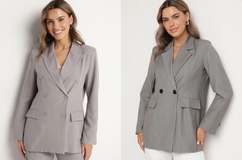 stylizacje z szarą marynarką